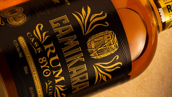 Camikara Rum 8 yo Etikette