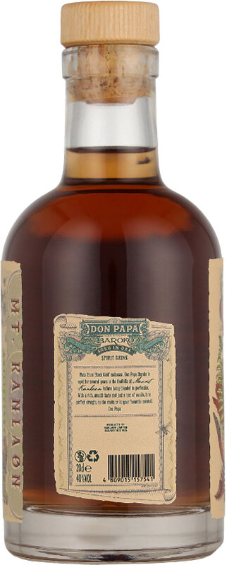Rückseite des Don Papa Baroko 20 cl