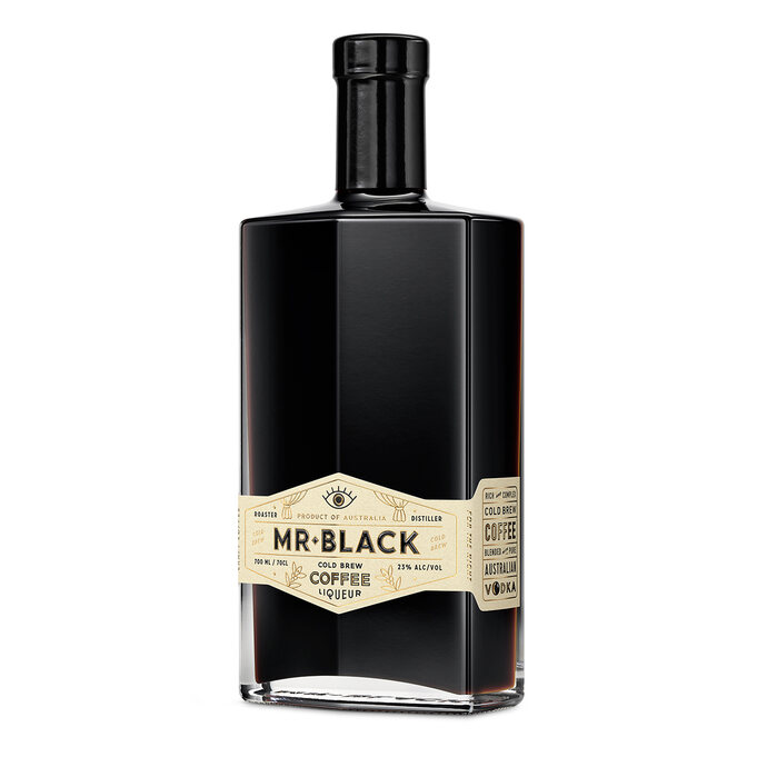 Ansicht des Mr Black Kaffeelikörs von schrägvorne